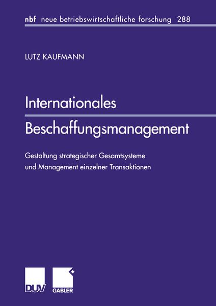 Produktbild: Internationales Beschaffungsmanagement