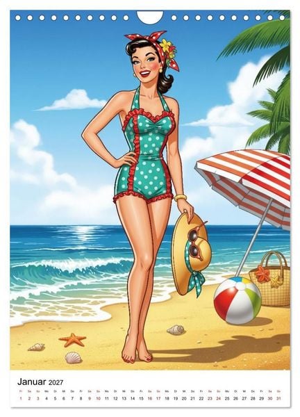 Produktbild: Charme & Kurven: Die Pin-ups der Golden 50s (Wandkalender 2027 DIN A4 hoch), CALVENDO Monatskalender
