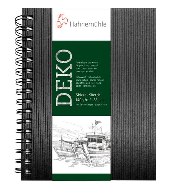 Produktbild: Hahnem&uuml;hle Papier Skizzenbuch Deko, DIN A 4 Hochformat, 140 g/m&sup2;