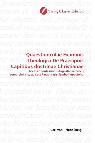 Produktbild: Quaestiunculae Examinis Theologici De Praecipuis Capitibus d