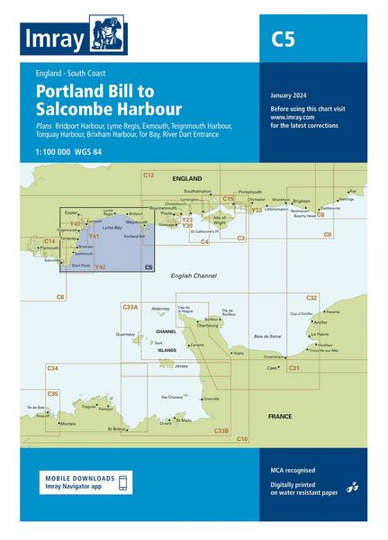 Produktbild: C5 Portland Bill to Salcombe Harbour, Imray Chart