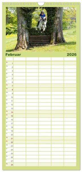 Produktbild: Familienplaner 2026 - Die Buschreiter mit 5 Spalten (Wandkalender, 21 x 45 cm) CALVENDO