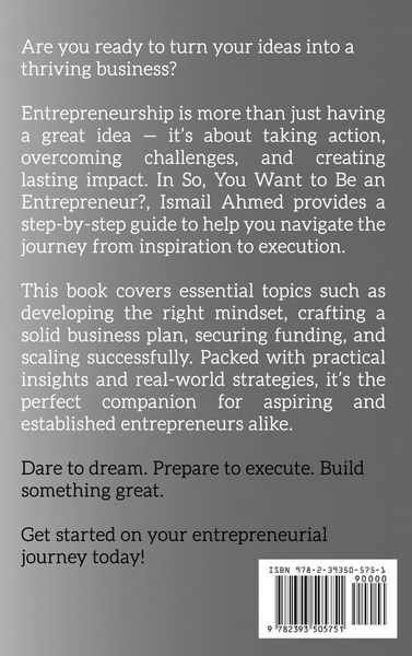 Produktbild: So, You Want To Be An Entrepreneur?