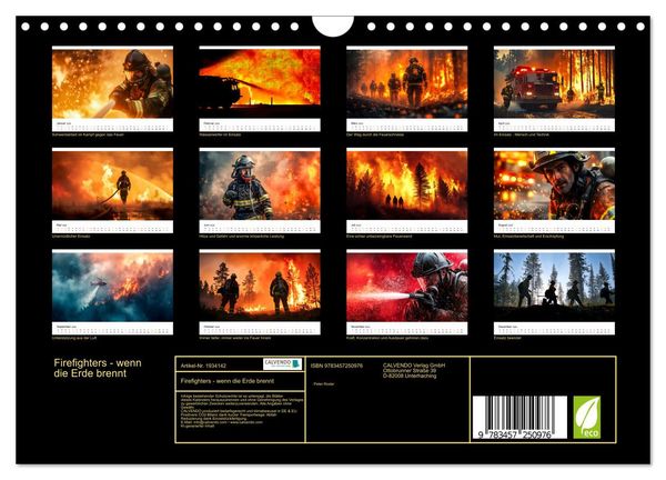 Produktbild: Firefighters - wenn die Erde brennt (Wandkalender 2026 DIN A4 quer), CALVENDO Monatskalender