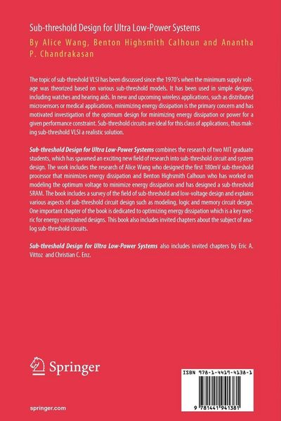 Produktbild: Sub-threshold Design for Ultra Low-Power Systems