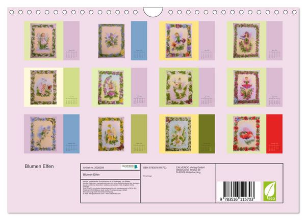 Produktbild: Blumen Elfen (Wandkalender 2026 DIN A4 quer), CALVENDO Monatskalender