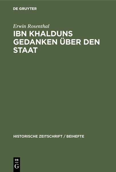 Produktbild: IBN Khalduns Gedanken &uuml;ber den Staat