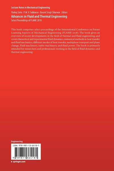 Produktbild: Advances in Fluid and Thermal Engineering