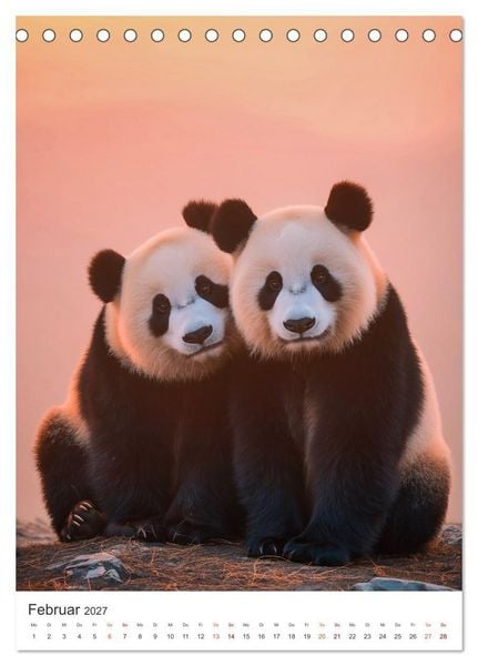 Produktbild: Panda Momente (Tischkalender 2027 DIN A5 hoch), CALVENDO Monatskalender