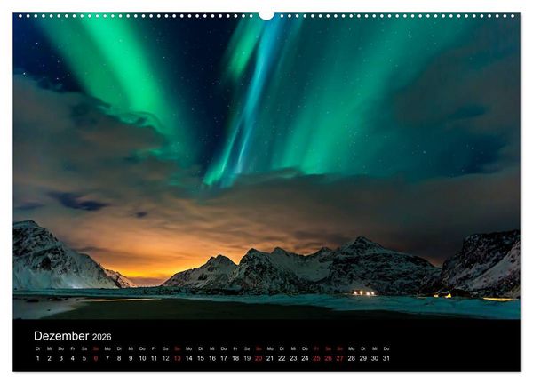 Produktbild: Norwegen, Landschaften in Schnee und Eis (hochwertiger Premium Wandkalender 2026 DIN A2 quer), Kunstdruck in Hochglanz