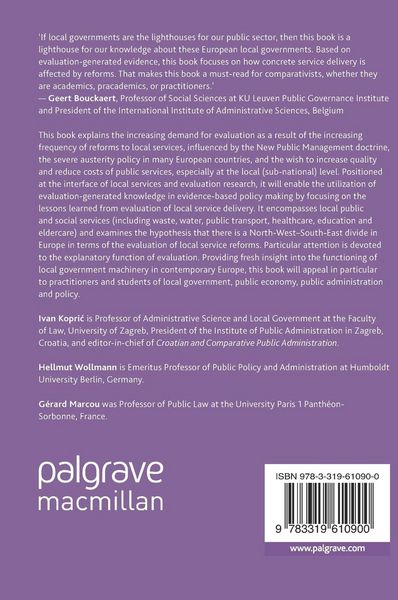 Produktbild: Evaluating Reforms of Local Public and Social Services in Europe