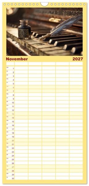 Produktbild: Familienplaner 2027 - Klang der Ewigkeit mit 5 Spalten (Wandkalender, 21 x 45 cm) CALVENDO
