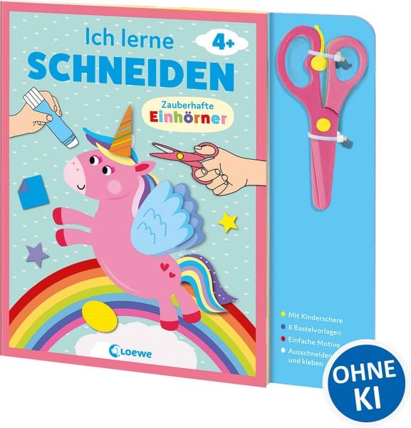 Ich lerne schneiden - Zauberhafte Einhörner, Taschenbuch von , Loewe, 9783743219175
