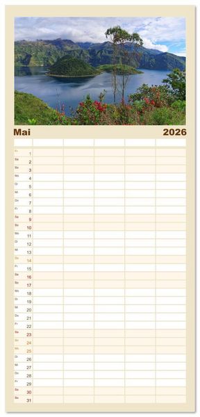 Produktbild: Familienplaner 2026 - Entdecke Ecuador mit 5 Spalten (Wandkalender, 21 x 45 cm) CALVENDO