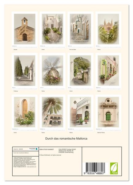 Produktbild: Durch das romantische Mallorca (Wandkalender 2026 DIN A4 hoch), CALVENDO Monatskalender