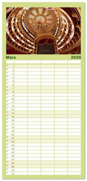 Produktbild: Familienplaner 2026 - Sizilien &ndash; von Cefal&ugrave; bis Trapani mit 5 Spalten (Wandkalender, 21 x 45 cm) CALVENDO