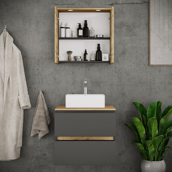Produktbild: 3 tlg. Badm&ouml;bel-Set mit Waschbecken Cosila-A 61 cm