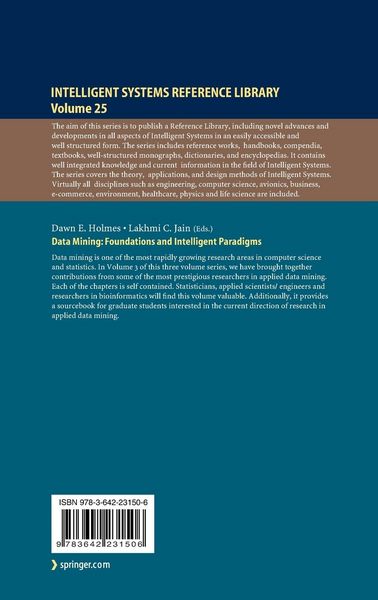 Produktbild: Data Mining: Foundations and Intelligent Paradigms