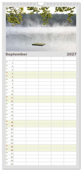 Produktbild: Familienplaner 2027 - Lychen - zwischen Wald und Seen mit 5 Spalten (Wandkalender, 21 x 45 cm) CALVENDO