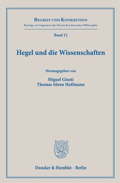 Produktbild: Hegel und die Wissenschaften