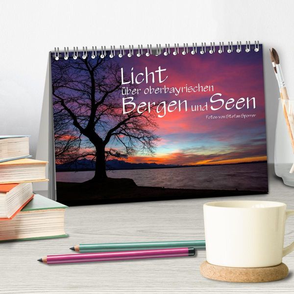 Produktbild: Licht &uuml;ber oberbayrischen Bergen und Seen (Tischkalender 2026 DIN A5 quer), CALVENDO Monatskalender