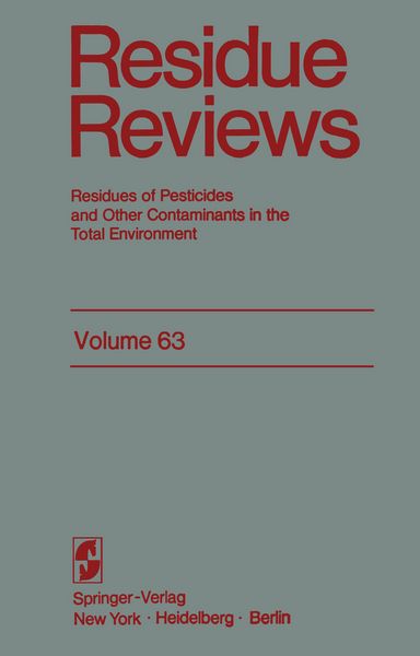 Produktbild: Residue Reviews