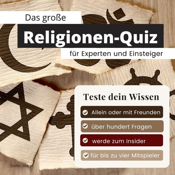 Produktbild: Das gro&szlig;e Religionen-Quiz f&uuml;r Experten und Einsteiger