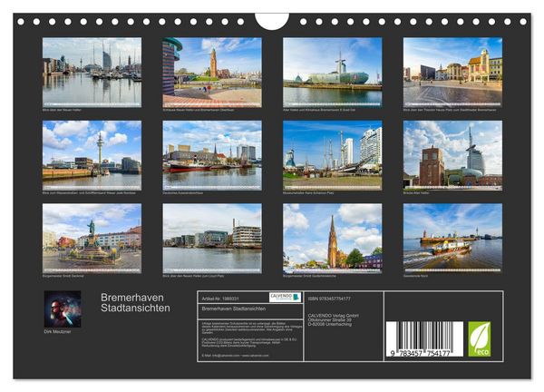 Produktbild: Bremerhaven Stadtansichten (Wandkalender 2026 DIN A4 quer), CALVENDO Monatskalender