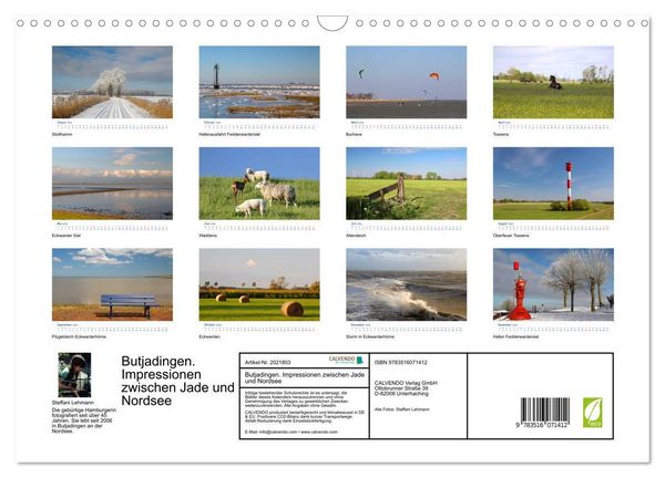 Produktbild: Butjadingen. Impressionen zwischen Jade und Nordsee (Wandkalender 2026 DIN A3 quer), CALVENDO Monatskalender