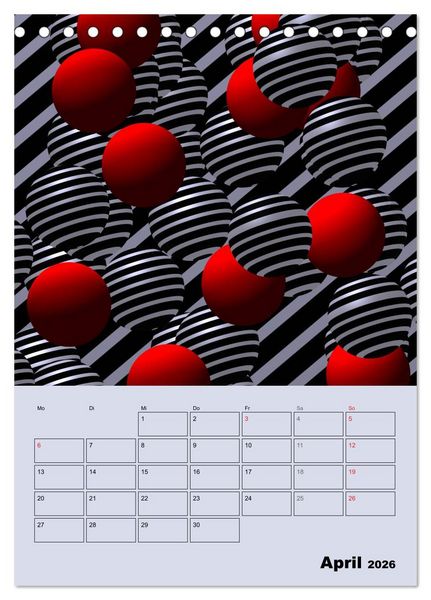 Produktbild: OpArt und mehr (Tischkalender 2026 DIN A5 hoch), CALVENDO Monatskalender