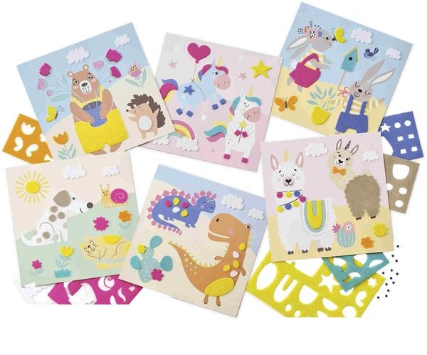Produktbild: URSUS Kinder-Bastelsets Bastelset Filzbilder Happy friends