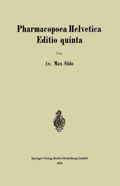 Produktbild: Pharmacopoea Helvetica Editio quinta
