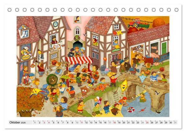 Produktbild: Meine kleine Wimmelwelt (Tischkalender 2026 DIN A5 quer), CALVENDO Monatskalender