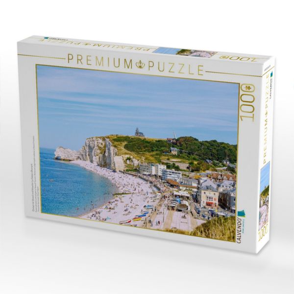 Produktbild: CALVENDO Puzzle &Eacute;tretat mit Strand und Felsentor La Falasie d'Aumont | 1000 Teile Lege-Gr&ouml;&szlig;e 64x48cm Foto-Puzzle f&uuml;r gl&uuml;ckliche Stunden