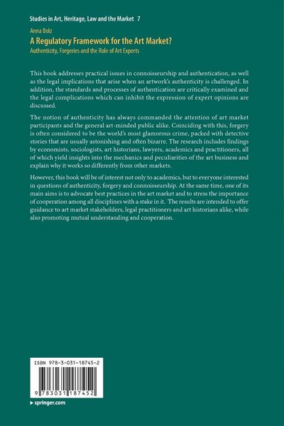Produktbild: A Regulatory Framework for the Art Market?
