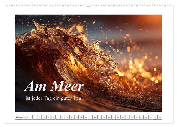 Produktbild: Frei wie das Meer (Wandkalender 2026 DIN A2 quer), CALVENDO Monatskalender