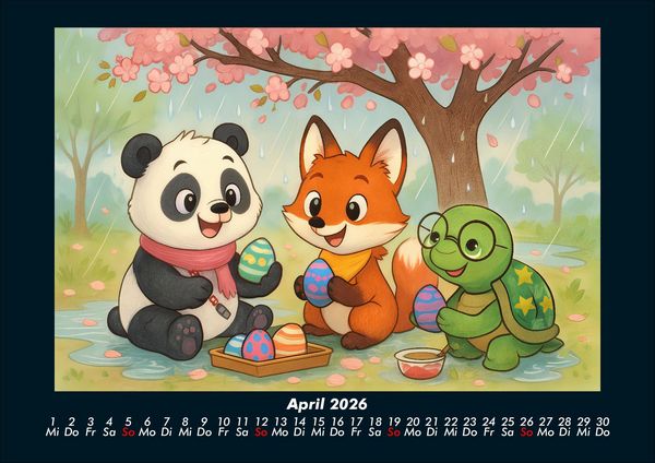 Produktbild: Pippin, Finn & Taz - Freunde im Zauberwald 2026 Fotokalender DIN A4