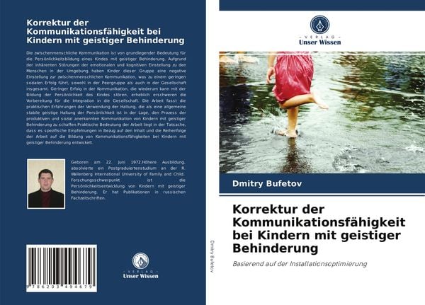 Produktbild: Korrektur der Kommunikationsf&auml;higkeit bei Kindern mit geistiger Behinderung