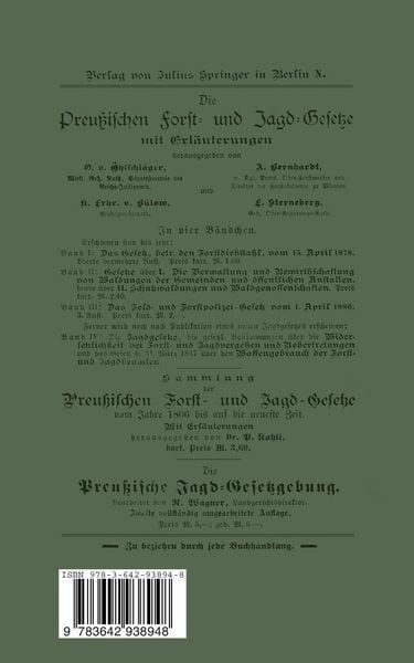 Produktbild: Die zum Feld- und Forstpolizei-Gesetz vom 1. April 1880 erlassenen Polizeiverordnungen