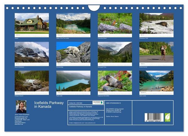 Produktbild: Icefields Parkway in Kanada (Wandkalender 2027 DIN A4 quer), CALVENDO Monatskalender