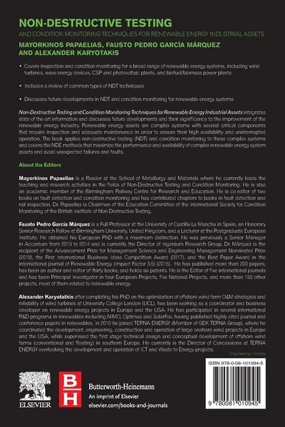 Produktbild: Papaelias, M: Non-Destructive Testing and Condition Monitori