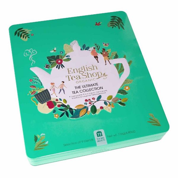 Produktbild: BIO Tee Kollektion "Ultimate Tea Collection" in edler Geschenk Metalldose, 72 Teebeutel