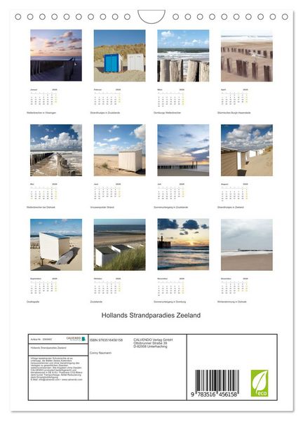 Produktbild: Hollands Strandparadies Zeeland (Wandkalender 2026 DIN A4 hoch), CALVENDO Monatskalender
