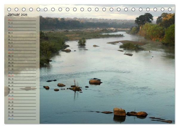 Produktbild: S&uuml;d Afrika - vom Kr&uuml;ger Nationalpark bis nach Kapstadt (Tischkalender 2026 DIN A5 quer), CALVENDO Monatskalender