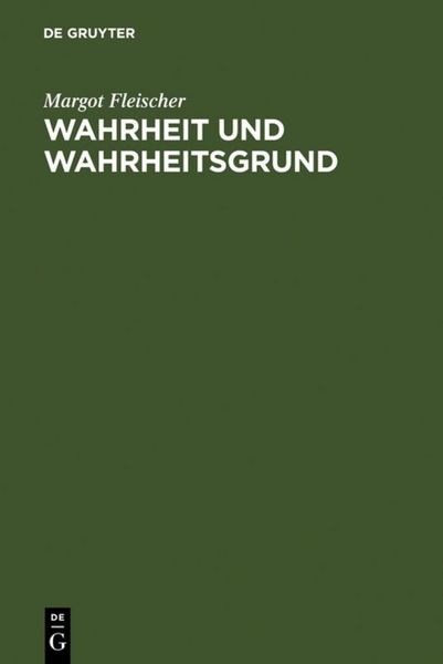 Produktbild: Wahrheit und Wahrheitsgrund