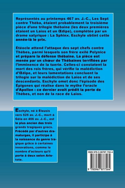 Produktbild: Les Sept contre Th&egrave;ba