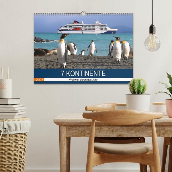 Produktbild: 7 Kontinente - Weltweit durch das Jahr (Wandkalender 2027 DIN A3 quer), CALVENDO Monatskalender