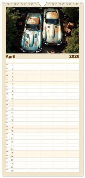 Produktbild: Familienplaner 2026 - Vergessene Legenden mit 5 Spalten (Wandkalender, 21 x 45 cm) CALVENDO