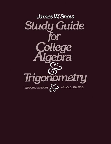 Produktbild: Study Guide for College Algebra and Trigonometry