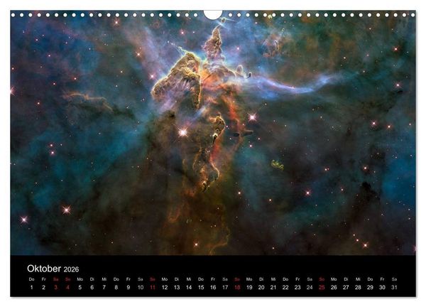 Produktbild: Der Weltraum. Spektakul&auml;re Gasnebel und Galaxien (Wandkalender 2026 DIN A3 quer), CALVENDO Monatskalender